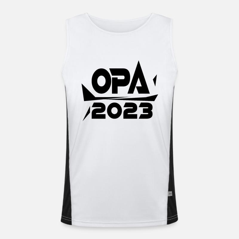 Opa 2023 - Opa werden - Bald Opa Funktionelles Kontrast-Tank Top für Männer 