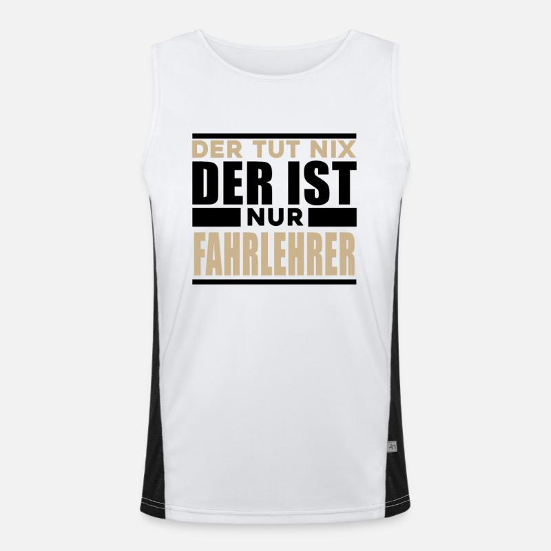 Fahrlehrer Funktionelles Kontrast-Tank Top für Männer 
