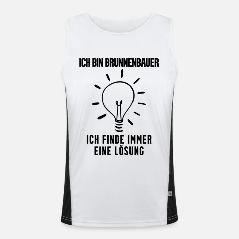 Brunnenbauer Funktionelles Kontrast-Tank Top für Männer 