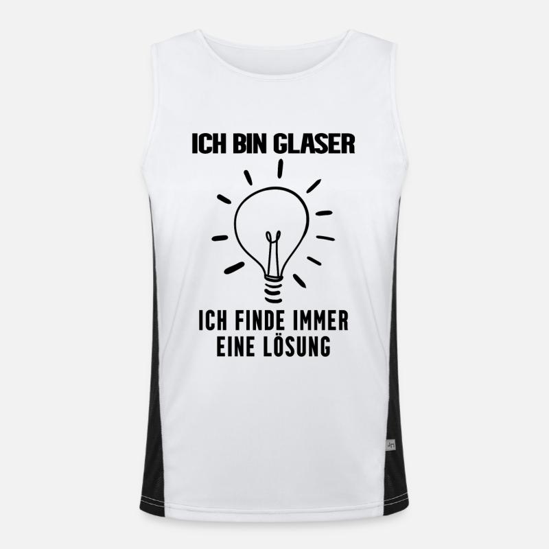 Glaser Beruf Ausbildung Funktionelles Kontrast-Tank Top für Männer 