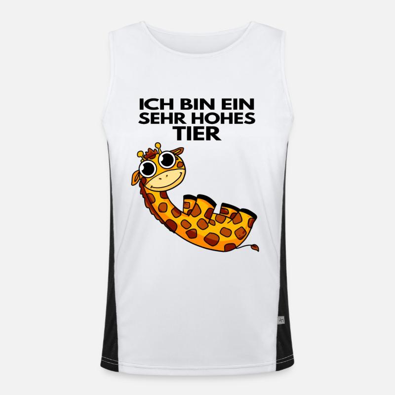 Teamleiter Giraffe Trainer Leitung Chef Funktionelles Kontrast-Tank Top für Männer 