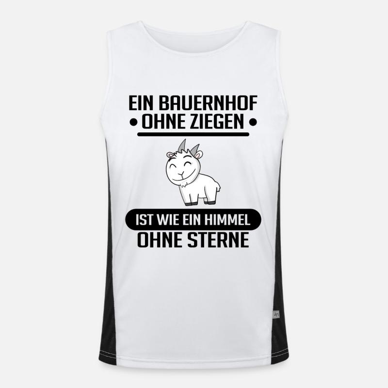 Ziege Ziegenbock Bock Funktionelles Kontrast-Tank Top für Männer 