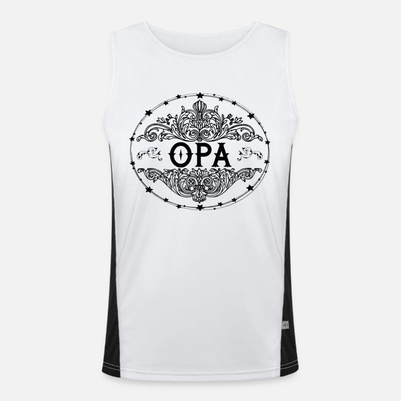 Opa Funktionelles Kontrast-Tank Top für Männer 