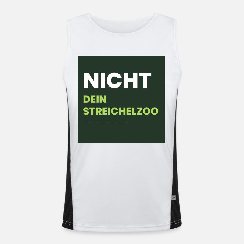 Nicht Dein Streichelzoo Print auf Panel PGSWHG Funktionelles Kontrast-Tank Top für Männer 