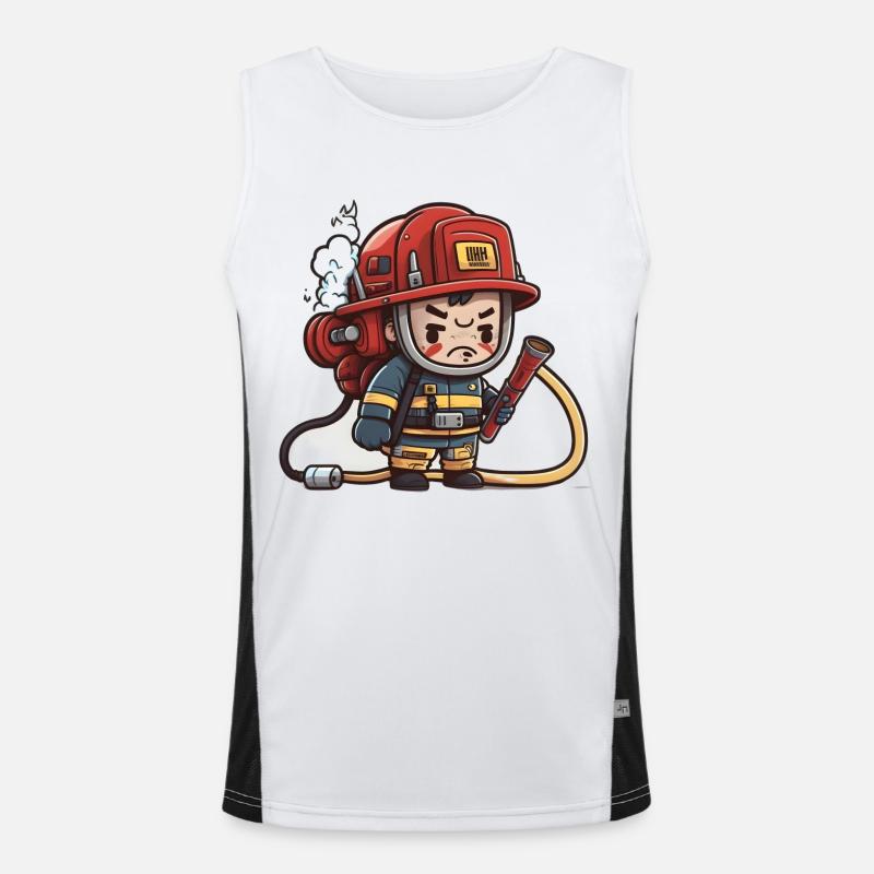 Brandbekämpfung Funktionelles Kontrast-Tank Top für Männer 