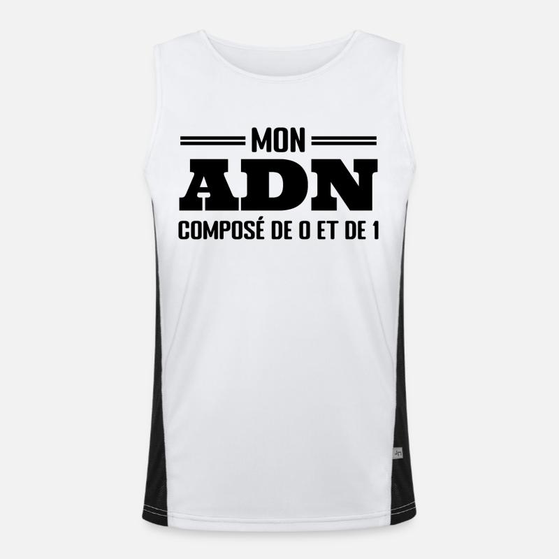 Mon ADN Est Composé De 0 Et De 1 Débardeur respirant contrasté Homme 