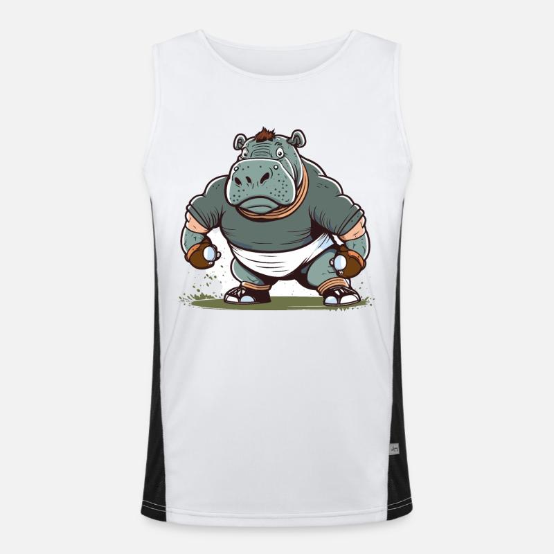 Hippo Scrum Men's Functional Contrast Tank Top 