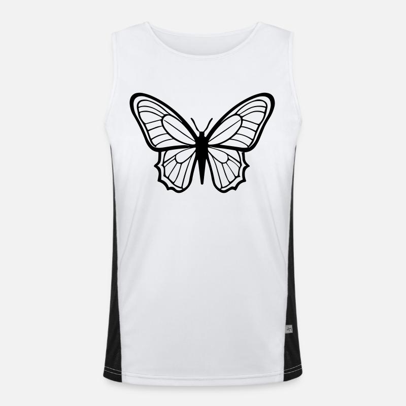 Kleiner Schmetterling Funktionelles Kontrast-Tank Top für Männer 