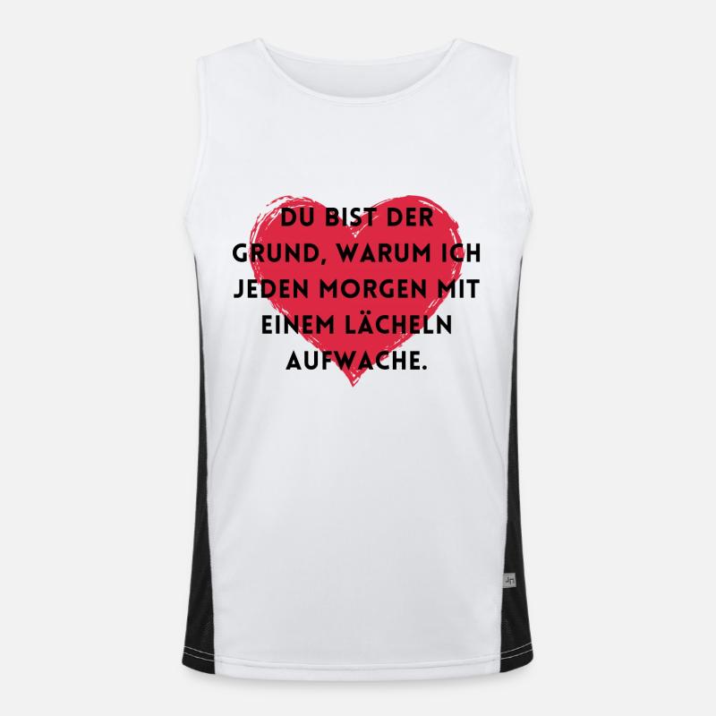 Du bist der Grund. Funktionelles Kontrast-Tank Top für Männer 