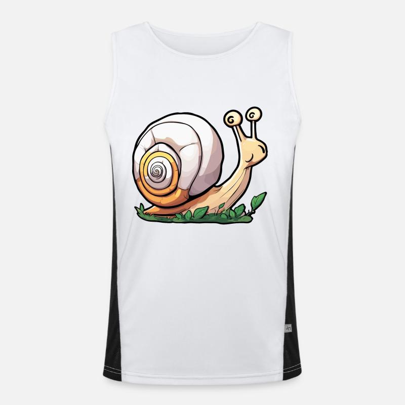 Schnecke / Tier / kriechen / Schleimig / langsam Funktionelles Kontrast-Tank Top für Männer 