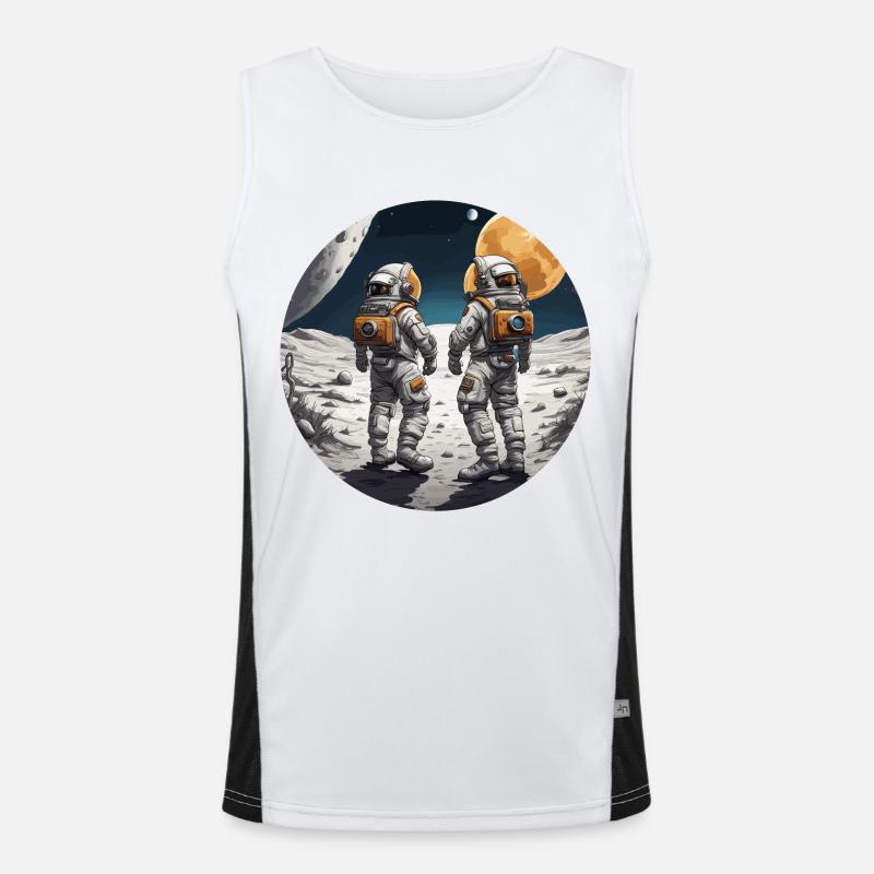 Astronaute / Espace / Vaisseau spatial / Lune / Espace Débardeur respirant contrasté Homme 