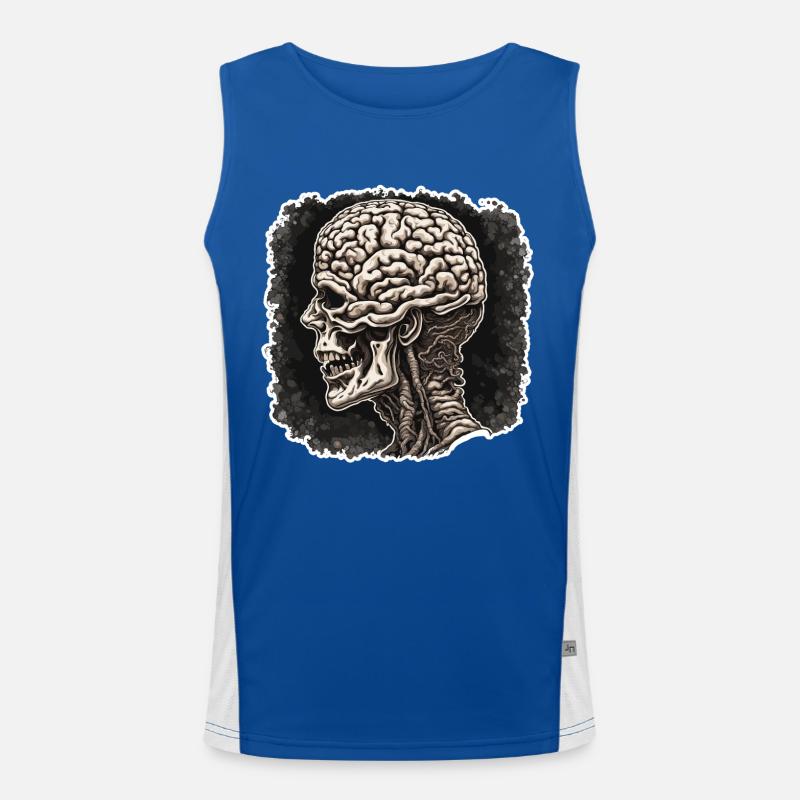 Cerveau / Connaissance / Intelligence / Intelligent / Penser Débardeur respirant contrasté Homme 