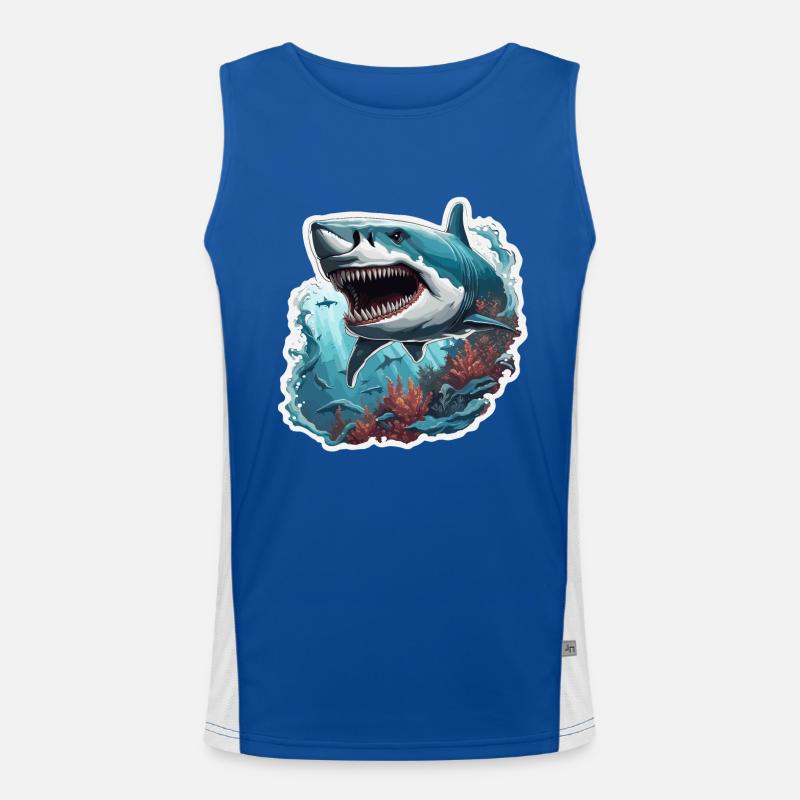 Requin / Faune / Sous-marin / Mer / Océan Débardeur respirant contrasté Homme 