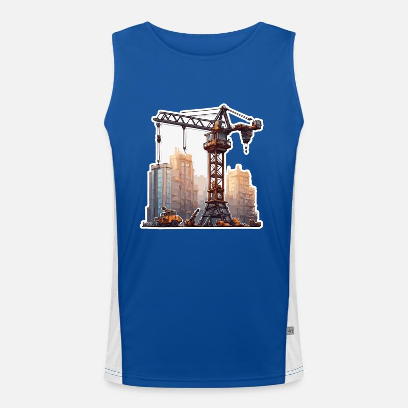 Kran / Baustelle / Seilwinde / Kransystem Funktionelles Kontrast-Tank Top für Männer 