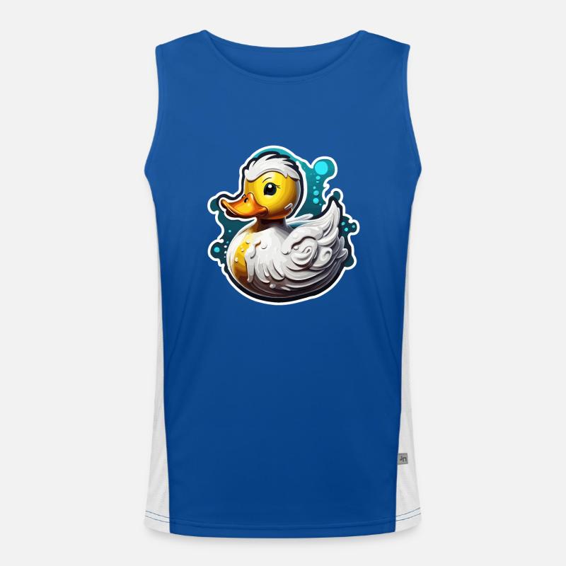 Canard en caoutchouc / canard en caoutchouc / eau / baignoire Débardeur respirant contrasté Homme 