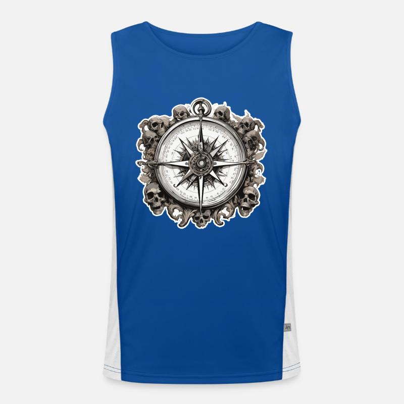 Compass / Cardinal Direction / Travel / Survival Men's Functional Contrast Tank Top 