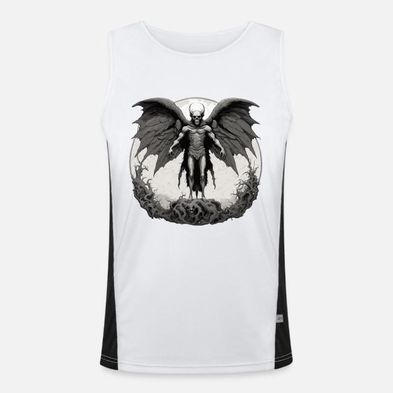 Mothman / Moth / Insect / Mythical Creature / Flutter Men's Functional Contrast Tank Top 