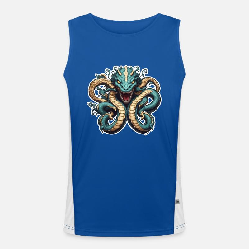 Hydra / Greek Mythology / Serpent Men's Functional Contrast Tank Top 