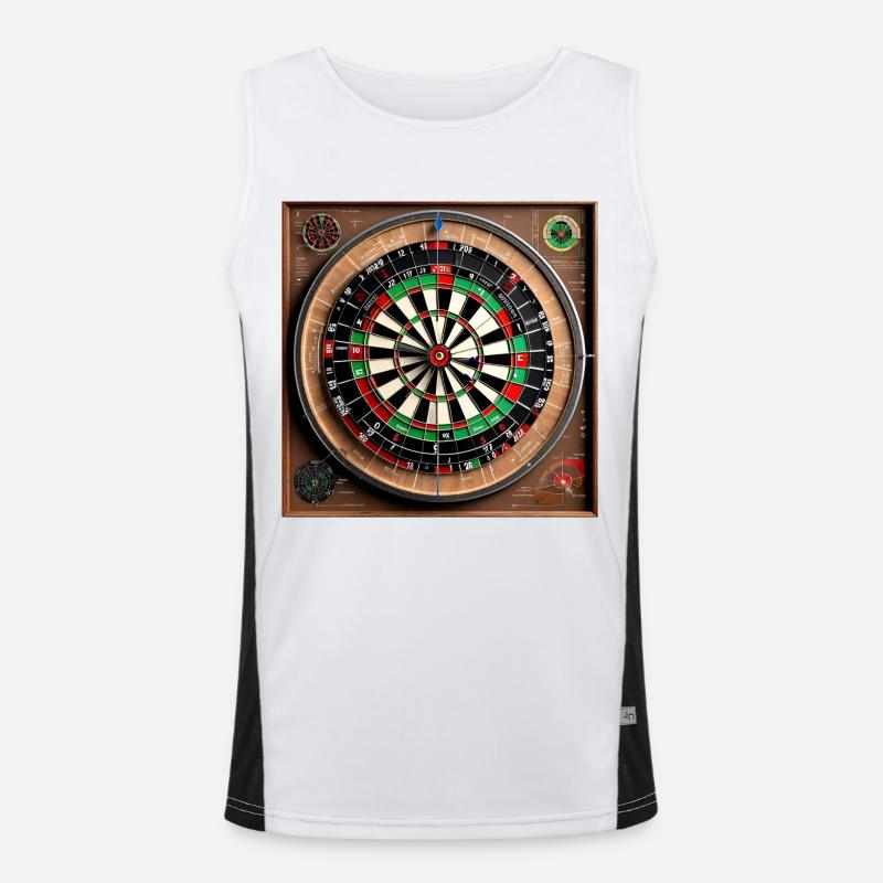 Anatomie einer Dartscheibe Funktionelles Kontrast-Tank Top für Männer 