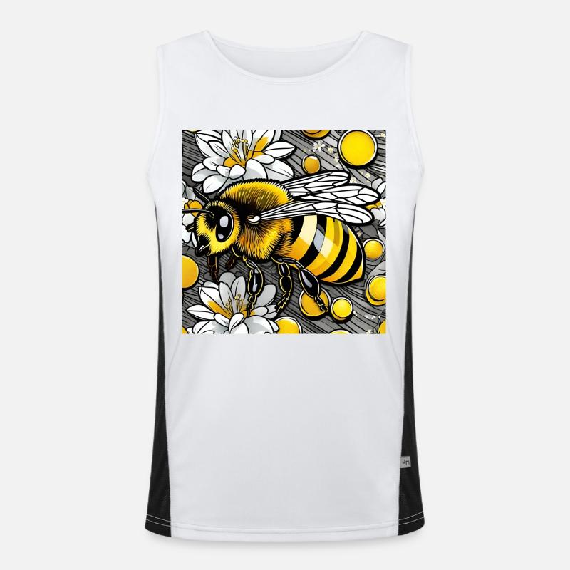Cute Bee Men's Functional Contrast Tank Top 
