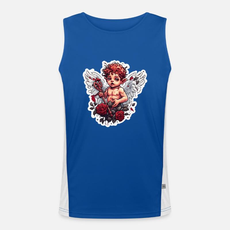 Cupidon / Amour / Flèche / Coeur / Saint Valentin Débardeur respirant contrasté Homme 