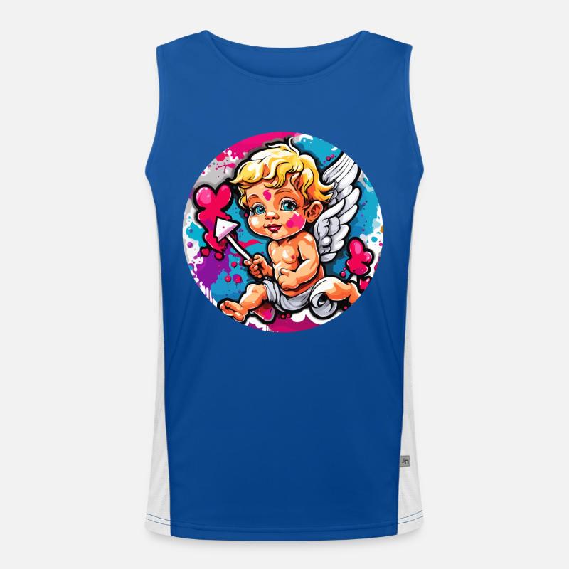 Cupidon / Amour / Flèche / Coeur / Saint Valentin Débardeur respirant contrasté Homme 