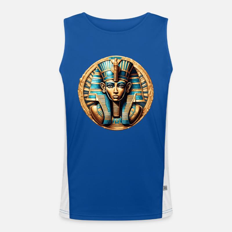 Egypt / Pharaoh / Mummies / Hieroglyphics / Sphinx Men's Functional Contrast Tank Top 