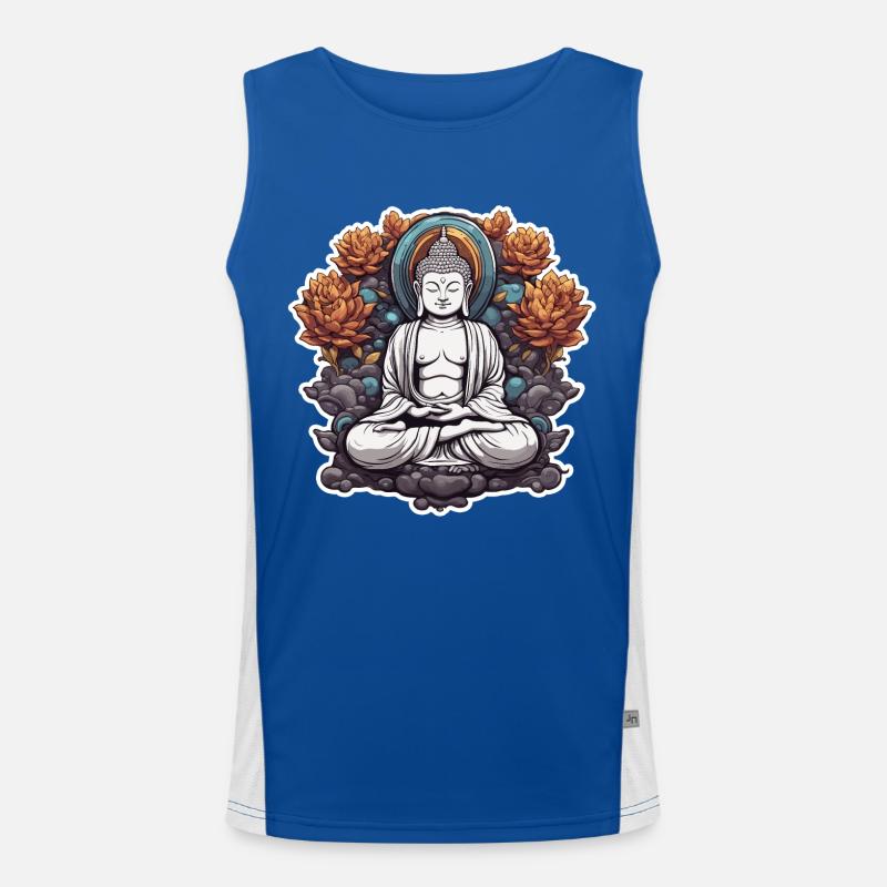 Buddha / Buddhismus / Glaube / Religion / Mantra Funktionelles Kontrast-Tank Top für Männer 