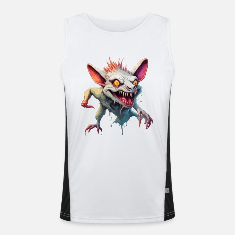 Chupacabra / Sucking Creature / Monster /Spain Men's Functional Contrast Tank Top 