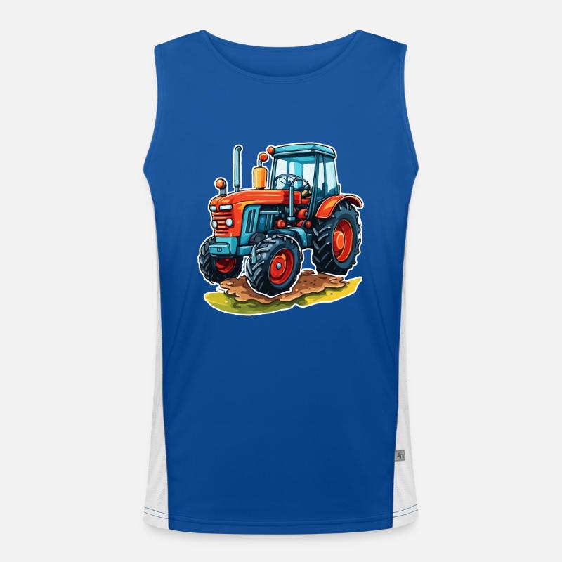 Tractor / Agriculture / Farmer / Field Work Men's Functional Contrast Tank Top 