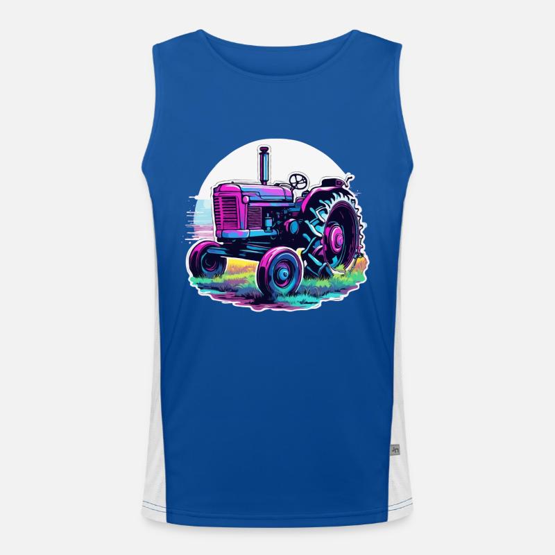 Tractor / Agriculture / Farmer / Field Work Men's Functional Contrast Tank Top 