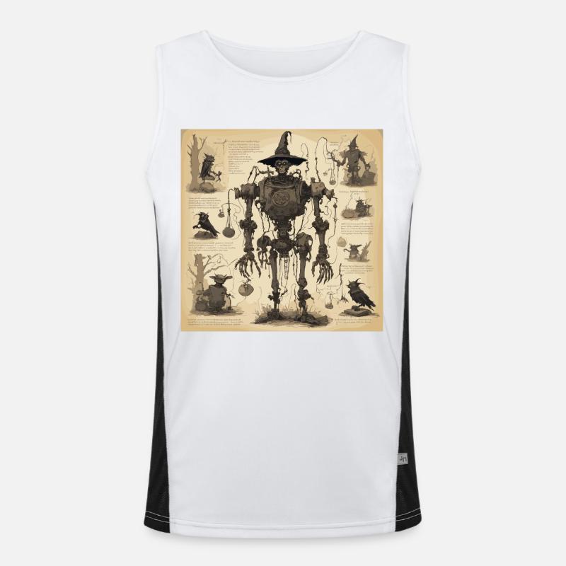 Manuel de la sorcière / grimoire / Halloween / automne Débardeur respirant contrasté Homme 