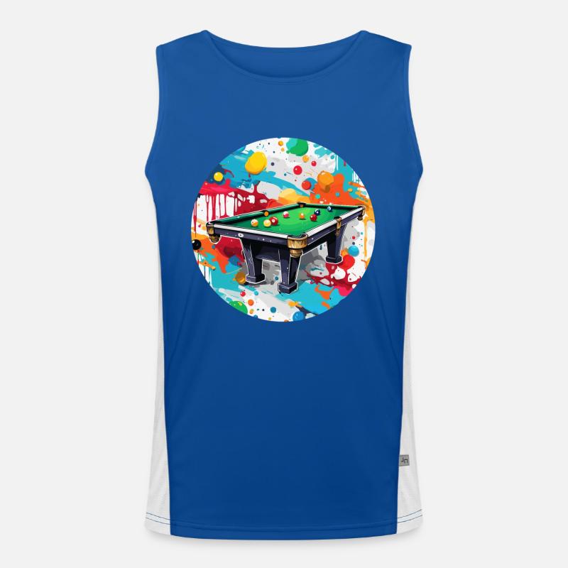 Billardtisch / Billiardkugel / 8 Ball / Pool / Kö Funktionelles Kontrast-Tank Top für Männer 