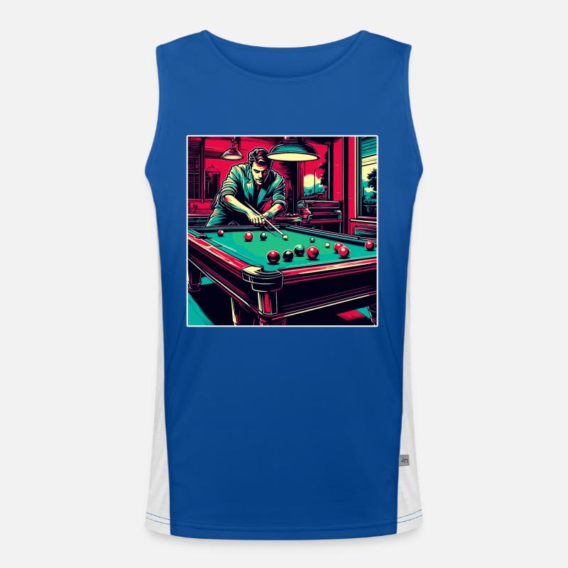 Billard / Boule de billard / 8 boules / billard / Kö Débardeur respirant contrasté Homme 