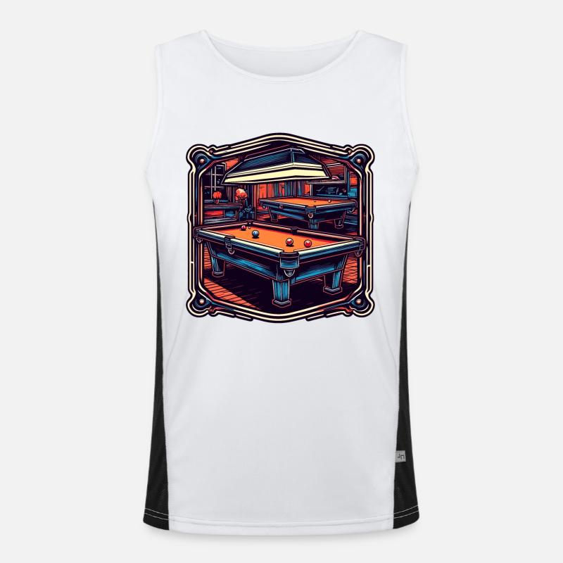 Billardtisch / Billiardkugel / 8 Ball / Pool / Kö Funktionelles Kontrast-Tank Top für Männer 