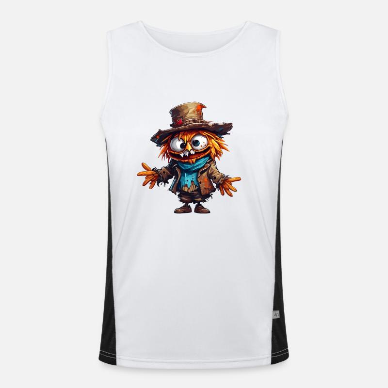 Scarecrow / Harvest Worker / Corn Field / Field Men's Functional Contrast Tank Top 