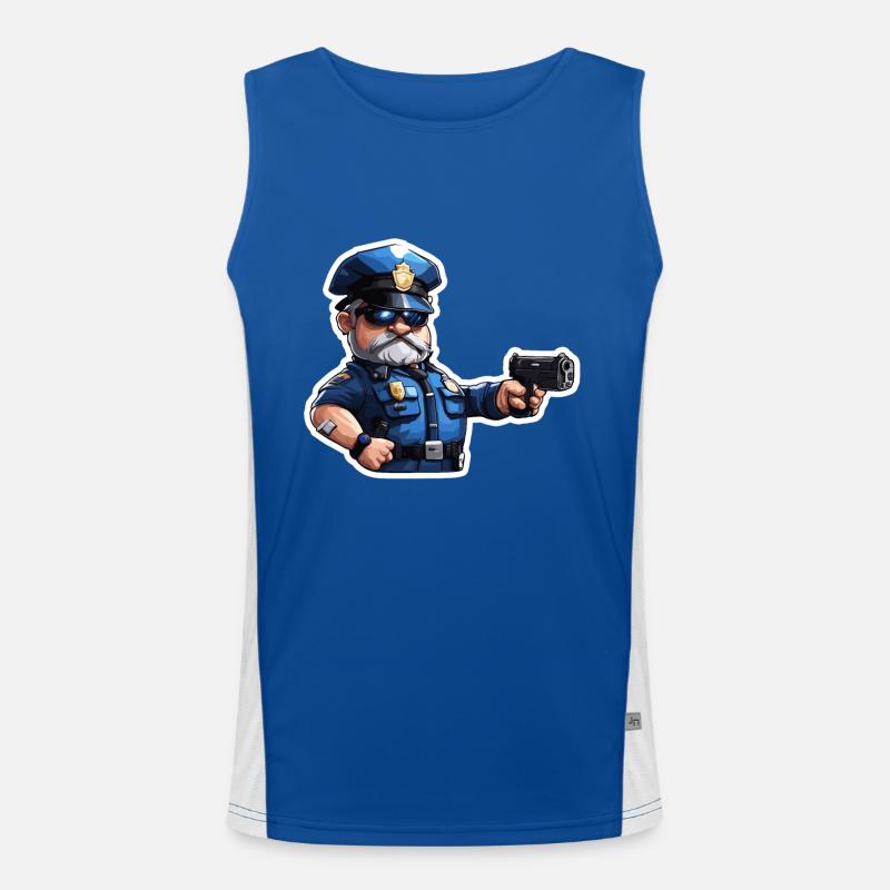 Polizei / Einsatz / Beruf / Job / Einsatzkräfte Funktionelles Kontrast-Tank Top für Männer 