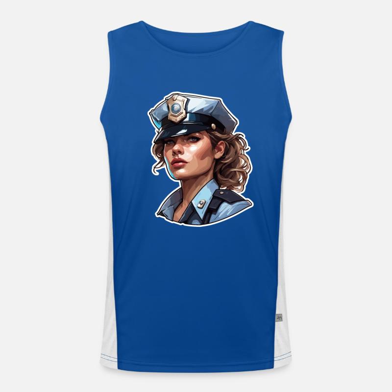 Polizei / Einsatz / Beruf / Job / Einsatzkräfte Funktionelles Kontrast-Tank Top für Männer 
