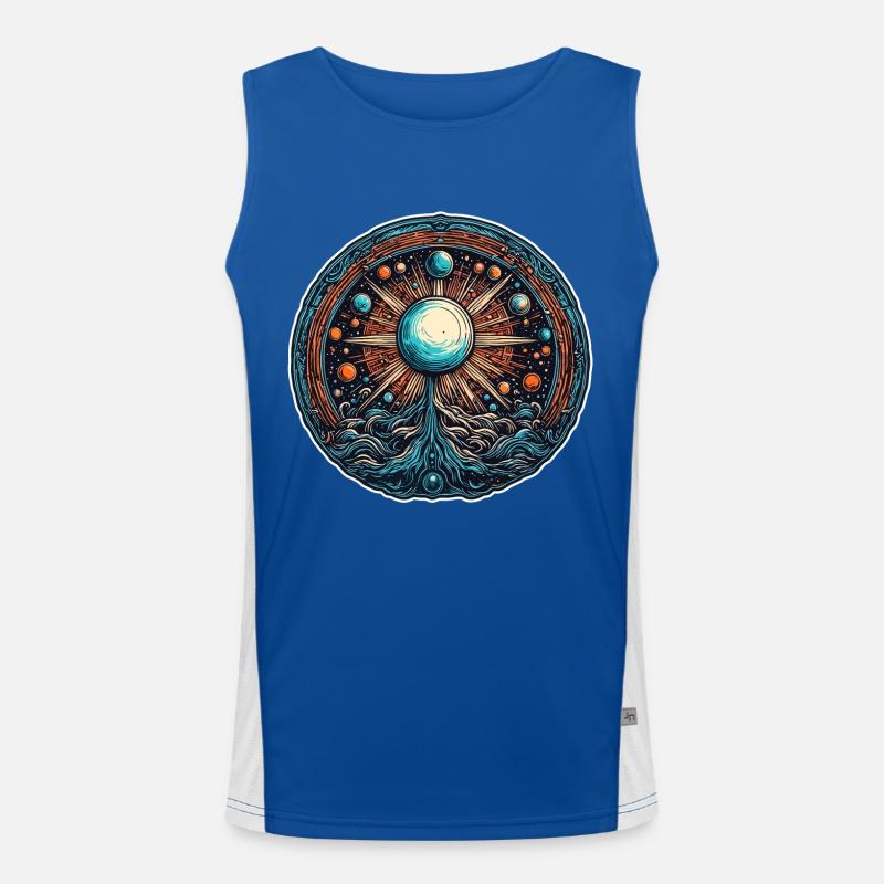 Solar System / Planets / Universe / Space / Earth Men's Functional Contrast Tank Top 