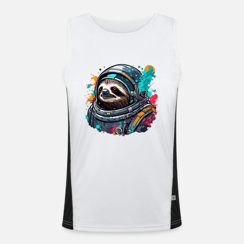 Astronaut / Space / Animal / Sloth / Spaceship Men's Functional Contrast Tank Top 