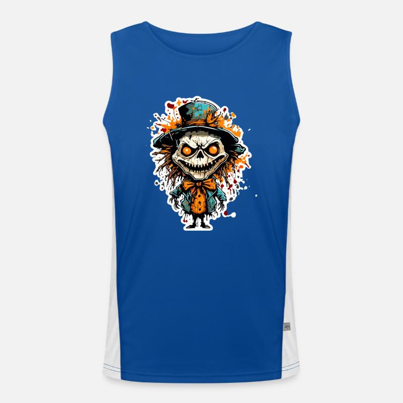 Scarecrow / Harvest Worker / Corn Field / Field Men's Functional Contrast Tank Top 