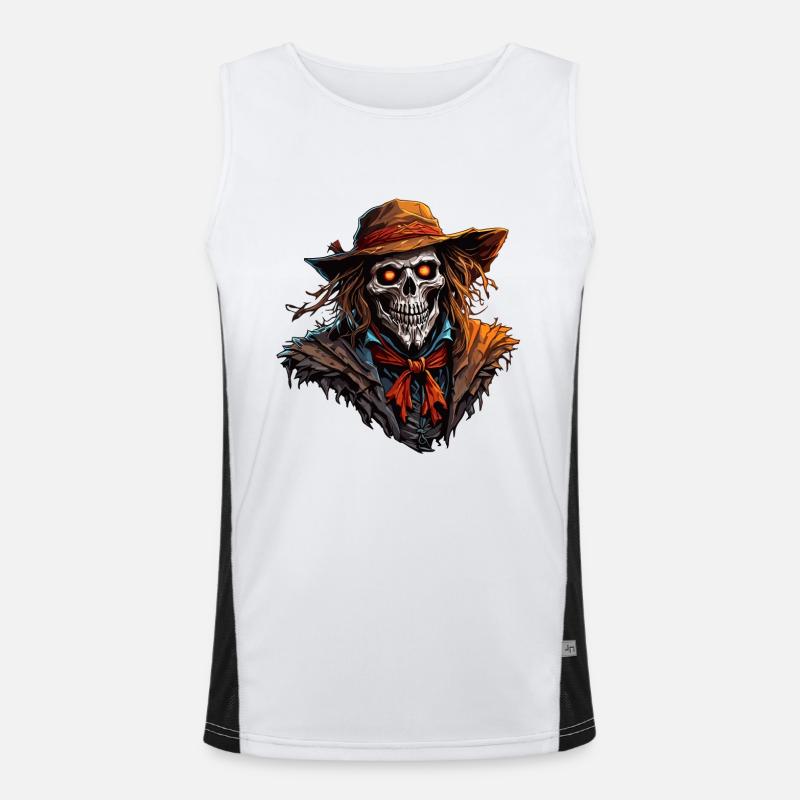 Vogelscheuche / Erntehelfer / Maisfeld / Feld Funktionelles Kontrast-Tank Top für Männer 