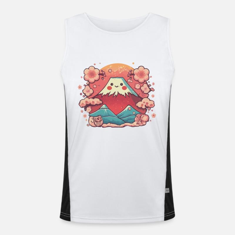 Japan Artwork Men's Functional Contrast Tank Top 