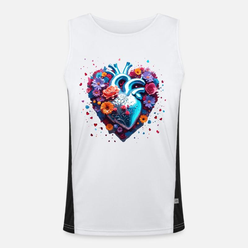 Herz / Muttertag / Liebe / Feiertage / Love Funktionelles Kontrast-Tank Top für Männer 