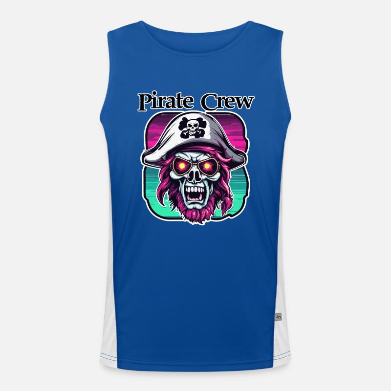 Pirate / Ahoy / Ancre / Capitaine / Crâne / Rhum Débardeur respirant contrasté Homme 