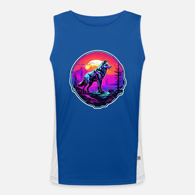 Wolf / Pack / Forest / Wild / Wildlife / Howl Men's Functional Contrast Tank Top 