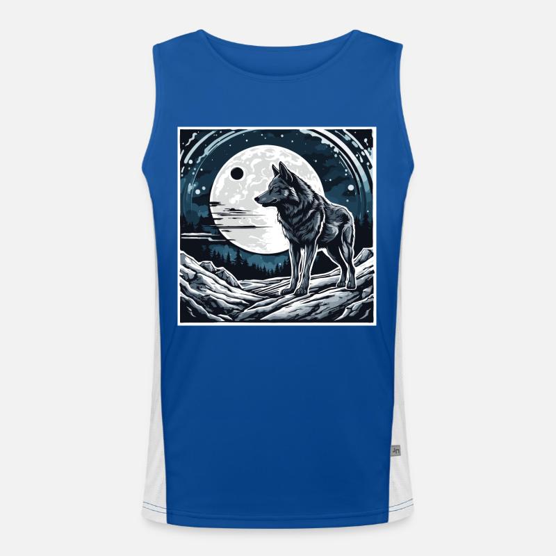 Wolf / Pack / Forest / Wild / Wildlife / Howl Men's Functional Contrast Tank Top 
