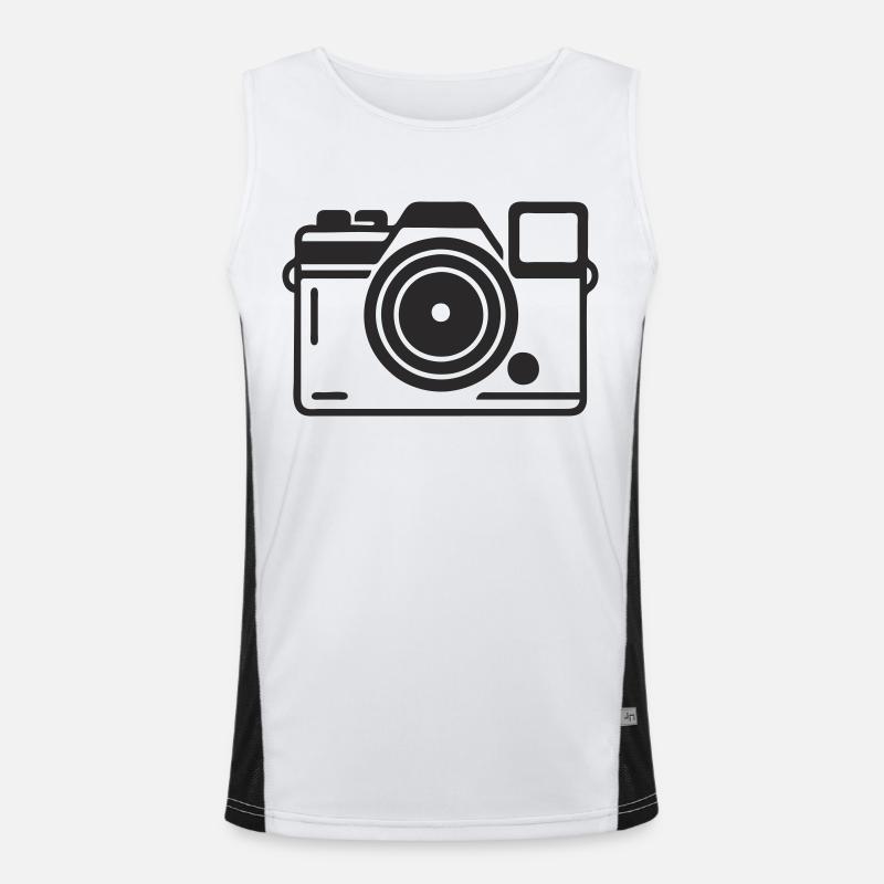 Camera Logo Men's Functional Contrast Tank Top 