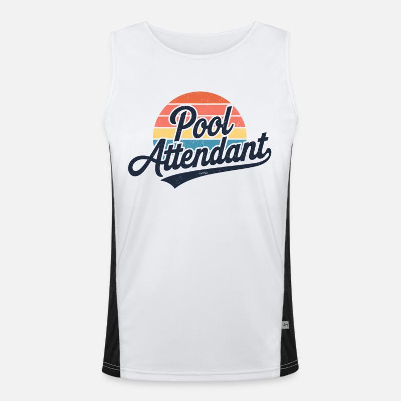 Humor am Pool Funktionelles Kontrast-Tank Top für Männer 