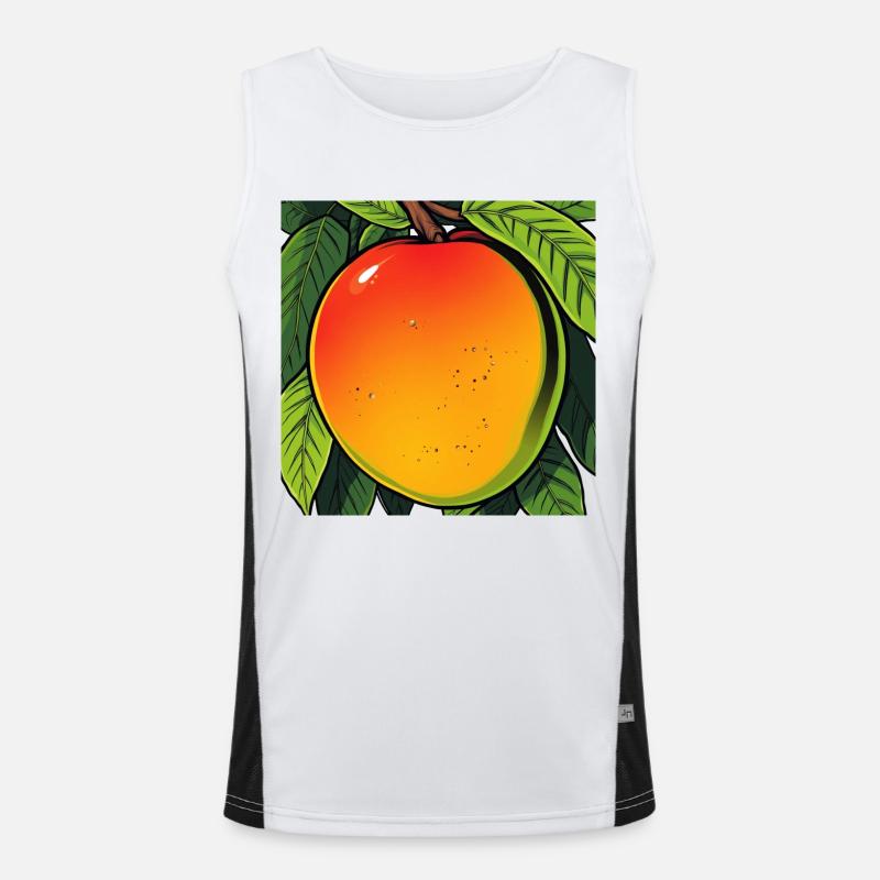 Mango auf einem Baum Funktionelles Kontrast-Tank Top für Männer 